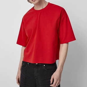 เสื้อยืดออกกำลังกายผู้ชาย คอโอ แขนสั้น ผ้าฝ้ายแท้ 100% แบบสั่งทำ OEM สองสี ระบายอากาศ แห้งเร็ว โลโก้ด้านหน้า สไตล์ลำลอง - Product Image 3