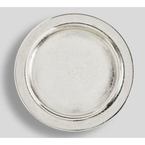 Creative Design <b>Border</b> Stainless Steel Silver Eco-Friendly Customized Color Engraving Charger Plate Home Hotels Wedding Table - Product Image 3