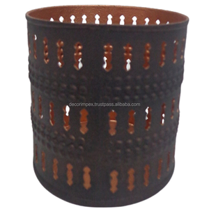 Bougeoir de couleur noire votive en métal de haute qualité pour la décoration de la maison et de la table - Product Image 1