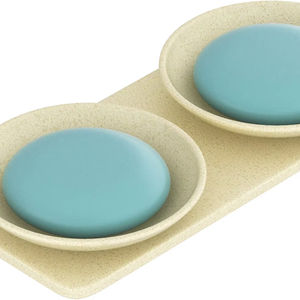 Support mural double pour savon, avec double plateau en verre, pour salle de bain, douche et évier de cuisine, accessoire d'organisation - Product Image 1