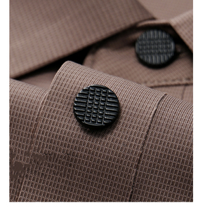 Polo de Manga Corta para Hombre, Color Marrón, Corte Regular, Cuello con Botones, Tejido Informal - Product Image 4