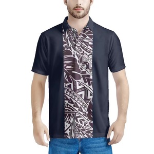 Camiseta de Manga Corta para Hombre, Estilo Playero, con Estampado Tribal Polinesio de Flores Tapa y Hojas Monstruo - Product Image 4