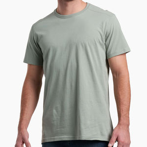 T-shirts en coton de bambou pour hommes, manches courtes, t-shirts d'été en jersey pour hommes, t-shirts personnalisés en gros - Product Image 3