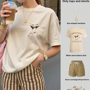 Conjunto de Verano para Mujer, Diseñado para Comodidad y Estilo, con Construcción en Algodón y Corte Relajado, Conjunto de Verano para Mujer a Precio Económico - Product Image 3