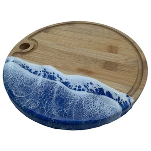 Elegantes Posavasos de Resina Epoxi, Juego de Posavasos de Madera, Posavasos Personalizados para Bebidas, Estilo Resina Azul de Lujo, Gran Venta 2026 - Product Image 5