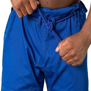 Pantalones de Jiu Jitsu de Color Azul con Cinturón Negro, Hechos a Mano, con Logotipo Personalizado, Producto Nuevo, Lavables a Máquina - Product Image 5