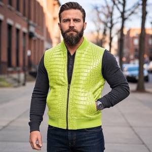 Gilet en cuir gaufré respirant et coupe-vent pour homme, style motard western, fait main, cadeau pour lui - Product Image 3