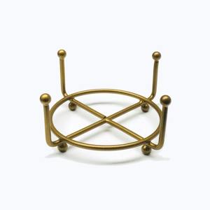 Soporte de Lujo Personalizado para Posavasos de Metal Dorado Estilo Art Deco con Base Cruzada, Organizador de Mesa para Hogar, Cocina y Comedor - Product Image 1