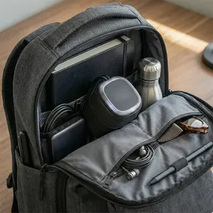 Altavoces Inalámbricos Portátiles con Logotipo Iluminado, Llamadas con Manos Libres y Correa para el Cuello - Product Image 4