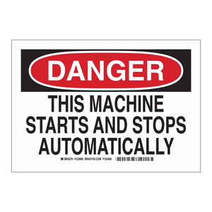 Panneau de sécurité solaire automatique Brady Danger pour les zones d'équipements industriels - Product Image 1