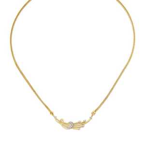 Collier en or et diamants Kesari Diam Gold Feather pour femmes - Product Image 2
