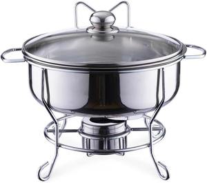 Luxury Stainless Steel Chafing Dish Arabic Calligraphy Handcrafted Hammered Buffet Food <b>Warmer</b> Serving Dish Single Unit - Product Image 5