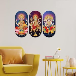 Decoración Espiritual para el Hogar, Diseño de Dioses Hindúes, Adorno de Pared de Madera - Product Image 4
