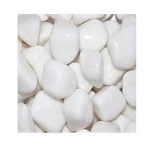 Galets de marbre blanc écologiques pour l'aménagement paysager des jardins, la décoration d'aquariums et les applications de design d'intérieur, disponibles à la vente - Product Image 2