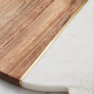 Tabla de Cortar de Madera con Forma de Manzana, Color Marrón y Blanco, para Cortar Queso en la Cocina - Product Image 6