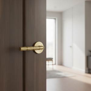 Premium Brass Door <b>Handle</b> Set with Mortise <b>Lock</b> for Main Door |Luxury <b>Handles</b> Heavy Duty Decorative Hardware for Home Office Use - Product Image 2