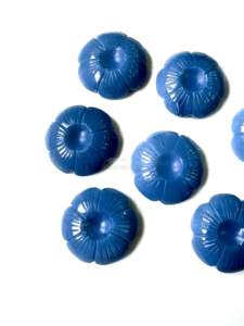 Piedra Preciosa de Ópalo Azul Natural en Forma de Flor, Flor Tallada en Piedra Preciosa, Colgante de Flor de Cristal, Tallados de Flor de Ópalo de 25MM, Joyería - Product Image 5