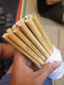 Bulk Reusable Bamboo <b>Straws</b>, Custom Size <b>Drinking</b> <b>Straws</b> with Engraving <b>for</b> Private Brands from Eco2go Vietnam - Product Image 4