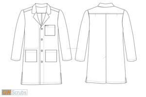 Bata de laboratorio de carga de algodón polivinílico de moda unisex para médicos y enfermeras Diseño personalizable Hecho en Vietnam-Uniformes de hospital - Product Image 6