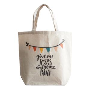 Sac fourre-tout en coton personnalisable avec poignée écologique Caractéristiques Logo personnalisé pour la promotion ou la conception de motif de lettre de cadeau - Product Image 1