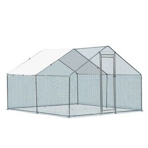 Pollaio Grande in Metallo 3x3 m con Copertura Impermeabile, Gabbia per Polli, Conigli, Gatti, Cani e Animali da Fattoria - Product Image 2