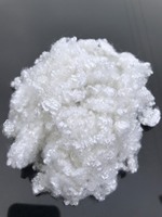 100% fibre discontinue de Polyester recyclé 15D creux conjugué siliconé haute élasticité ignifuge coussins de meubles blancs