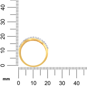 Sleek Radiance <b>Charm</b> Diamond Ring Elegant Wave Ring 10K Yellow Gold Modern Curved Band Ring with Round Shape Diamond Stones - Product Image 4