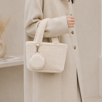 Sac fourre-tout carré en fausse fourrure, doux et moelleux, de haute qualité, sac à main tendance pour filles, usage quotidien décontracté, extérieur, fermeture ouverte, personnalisable, non