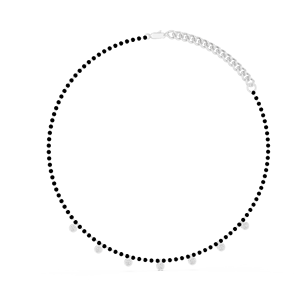 UNIQUE 18KT ROSE GOLD Vivaah <b>Spark</b> Mangalsutra Lab Grown Cut Diamonds Charms Certified Rhodium Plated Side Stones Party Wear - Product Image 5