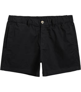 Shorts en jean taille haute pour femme, style décontracté, fendus, couleurs unies, en tissu éponge brodé, anti-plis, 100 % coton - Product Image 1