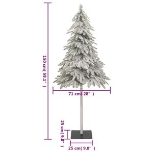59.1 \ "albero di Natale artificiale con neve floccata elegante decorazione per le vacanze - Product Image 6
