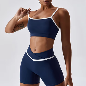 Ensemble de survêtement 2 pièces pour femme : Brassière de sport et short taille haute pour la gym, la course et le yoga - Product Image 5