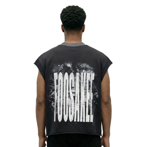 Camiseta de punto de manga corta con gráfico frontal personalizado para hombre, algodón pesado, estilo vintage, streetwear, corte holgado, informal, para verano - Product Image 2