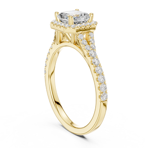 Anillo de Diamantes Cultivados en Laboratorio con Corte Asscher en Oro Sólido de 14K, Certificado GRA, Anillo de Lujo con Diamantes Pavé Laterales a un Precio Razonable - Product Image 3