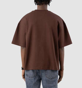 Camiseta 100% algodón para hombre, corte holgado, estampada, moderna, extragrande, estilo urbano, estética, personalizada, OEM - Product Image 3