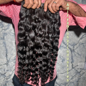 Cabello Humano Indio Sin Procesar de un Solo Donante, Cabello de Templo del Sur de la India, Textura Rizada India, Precio al por Mayor - Product Image 1