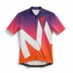 Maillot de Ciclismo de Manga Corta, Tejido Antibacteriano, Tacto Suave, Uniforme para Bicicleta de Carretera, Alta Visibilidad, Tops de Ciclismo de Seguridad - Product Image 1