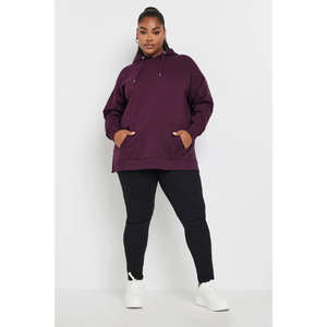 Ensemble sweat-shirt à capuche oversize et pantalon de survêtement en coton imprimé sur mesure, crop top à capuche pour femme, sweat-shirt à col rond - Product Image 2