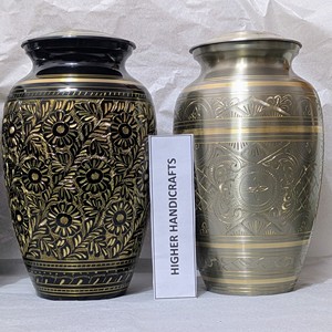 Exquisite Detailed Engraved Adult <b>Urn</b> - <b>Large</b> Handcrafted Metal Cremation <b>Urns</b> Premium Quality Memorial Funeral Vessel - Product Image 4