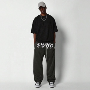 กางเกงวอร์มผ้าฟลีซกันยับไม่ยับกางเกงวอร์มทรงหลวมกางเกงวอร์มสำหรับผู้ชายกางเกงวอร์มพิมพ์ลายสกรีนโลโก้ตามสั่ง - Product Image 1