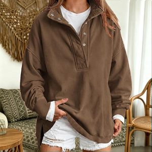 Sweatshirt for Women Oversized <b>Henley</b> Neck Pullover <b>Top</b> Fall Outfits Customize Pull Over Sweatshirt for <b>Mens</b> and Womens - Product Image 2