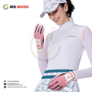 Gants de golf roses unisexes pour la main gauche, antidérapants, en cuir Cabretta, légers, respirants, performance sportive, fermeture à boucle DISTIL - Product Image 2
