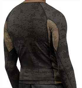 Eco-Friendly Men's Gym Fitness <b>Compression</b> <b>Shirts</b> Polyester Cotton Quick Dry Breathable Full Sleeve Customizable Sizes & Color - Product Image 2