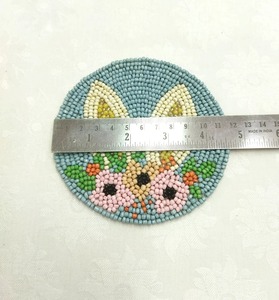 <b>Round</b> Beaded Eco-Friendly Luxury Customizable <b>Placemat</b> & Coaster for Wedding Table Accessories by Whimsy Art Craft - Product Image 4