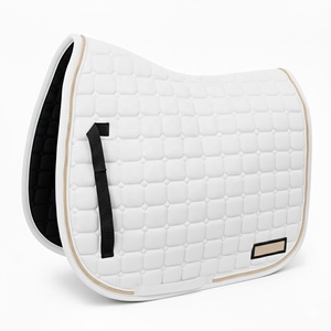 Sous-selle d'équitation en cuir élégant pour dressage, tout usage, respirant, protection du cheval, haute qualité, confort, durabilité - Product Image 1