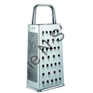 Râpe à légumes en acier inoxydable de qualité supérieure avec récipient Gadget de cuisine Râpe à 4 voies avec poignée en acier inoxydable - Product Image 1