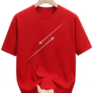 Camiseta Roja Escarlata Lisa para Hombre con Impresión Personalizada, Venta al por Mayor, 100% Algodón, Cuello Redondo, Marca Privada, Fabricante OEM ODM - Product Image 1