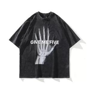 240-300 GSM <b>Acid</b> Wash <b>Drop</b> Shoulder Oversized T Shirt Heavy Cotton Vintage Style OEM Private Label Supplier - Product Image 5