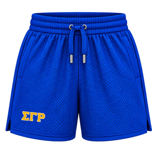 Shorts de sport en mesh personnalisés pour femmes Sigma Gamma Rho, légers, respirants, vêtements de sport pour la salle de sport, l'entraînement et la course à pied - Product Image 1