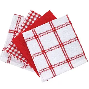 2023 New Cotton Dish Cloth Plaid Pan Schmutz entfernen Feuchtigkeit saugen Umwelt freundliche Küchen tuch Bulk Custom ized Printed Tea Towel